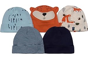 Unisex-Baby 5-Pack Caps: Comfort and Cuteness for Newborns