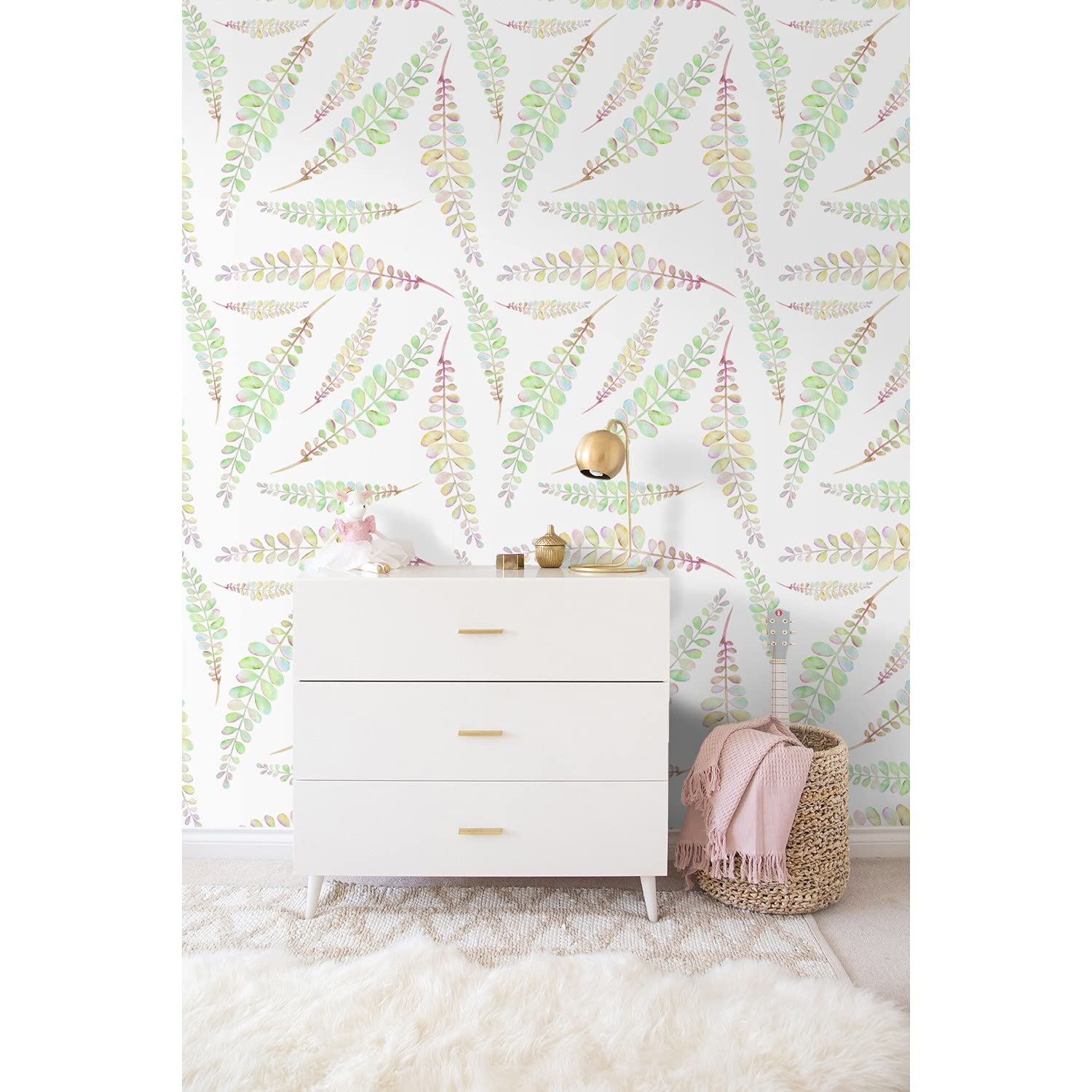 Papier peint feuilles de qualité supérieure Coloray 416x254cm pour salon chic