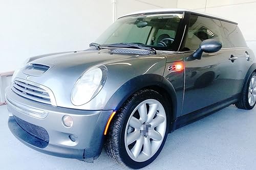 Miniatura 4 de iJDMTOY (2) Kit de luz de marcador lateral frontal LED ámbar con lente ahumada, compatible con MINI Cooper 2002-08 de 1 generación R50 R52 R53,