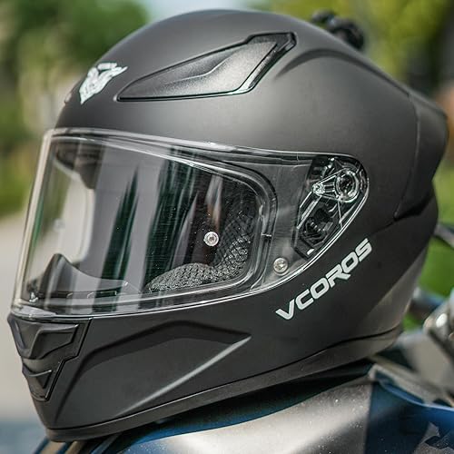 Miniatura 5 de VCOROS Casco integral para motocicleta, unisex, para adultos, aprobado por DOT, WS-609, casco de carreras de moto de calle