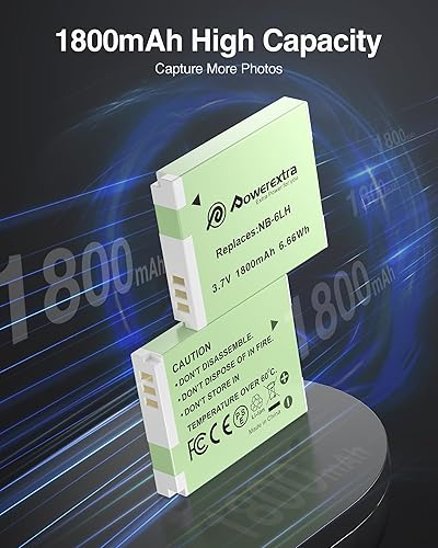 Miniatura 5 de 2 Pack NB-6LHNB-6L Battery and Dual USB Charger for Canon Powershot S120,SX510 HS,SX280 HS,SX500 is,SX700,D20,S90,D30,ELPH 500,SX270,SX240,SX520