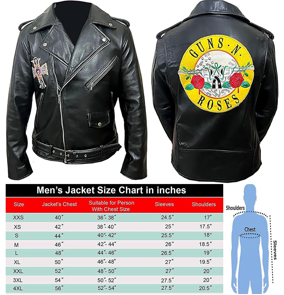 Fancyd Skórzana kurtka motocyklowa premium - kurtka motocyklowa w stylu Brando