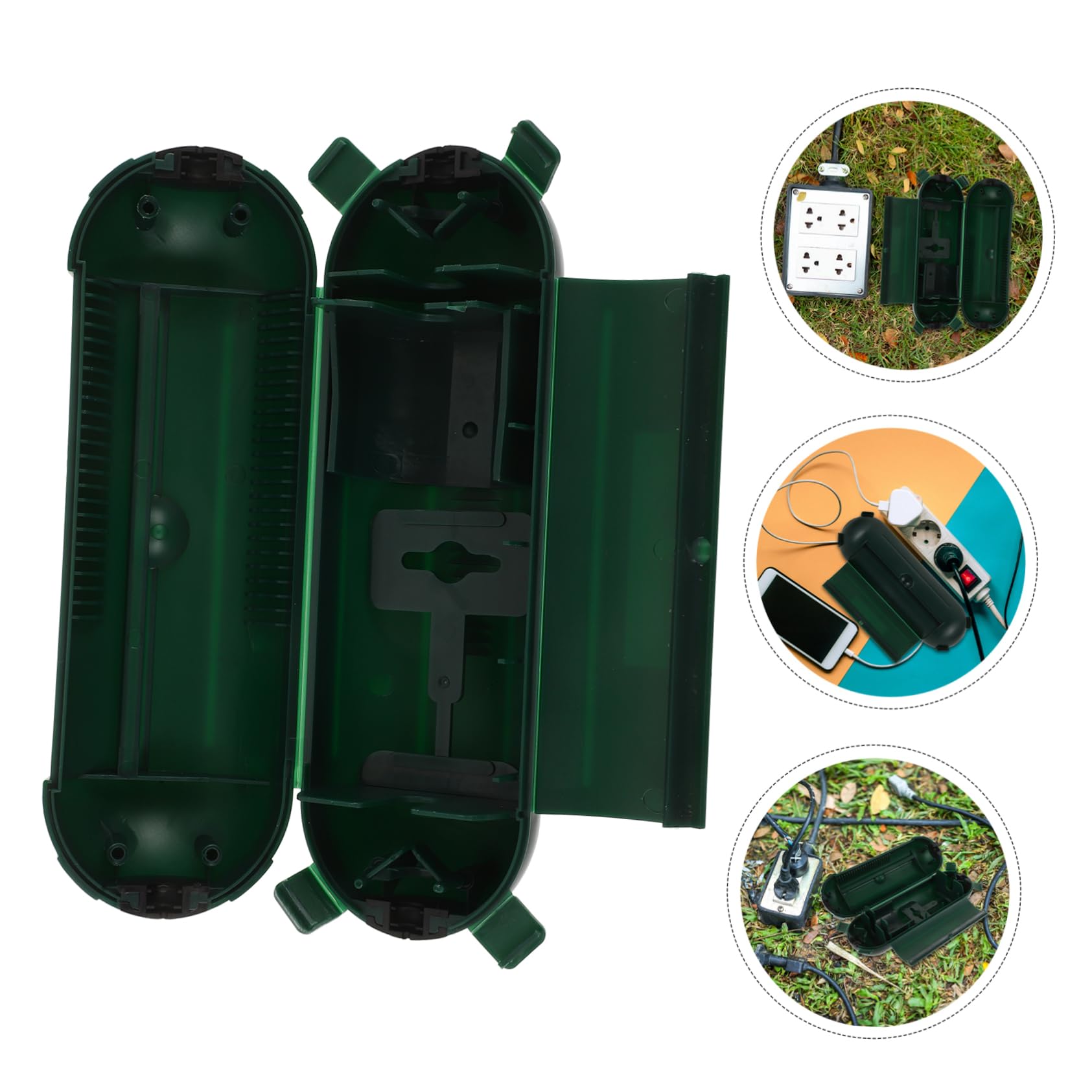 jojofuny 5 Juegos Caja De Conexión De Cable Enchufe Exterior Extensión De Poder Conectores Cable De Extensión A Prueba De La Intemperie Cajas Unión Metro Ojal El Plastico Green 2 Piezas X 5