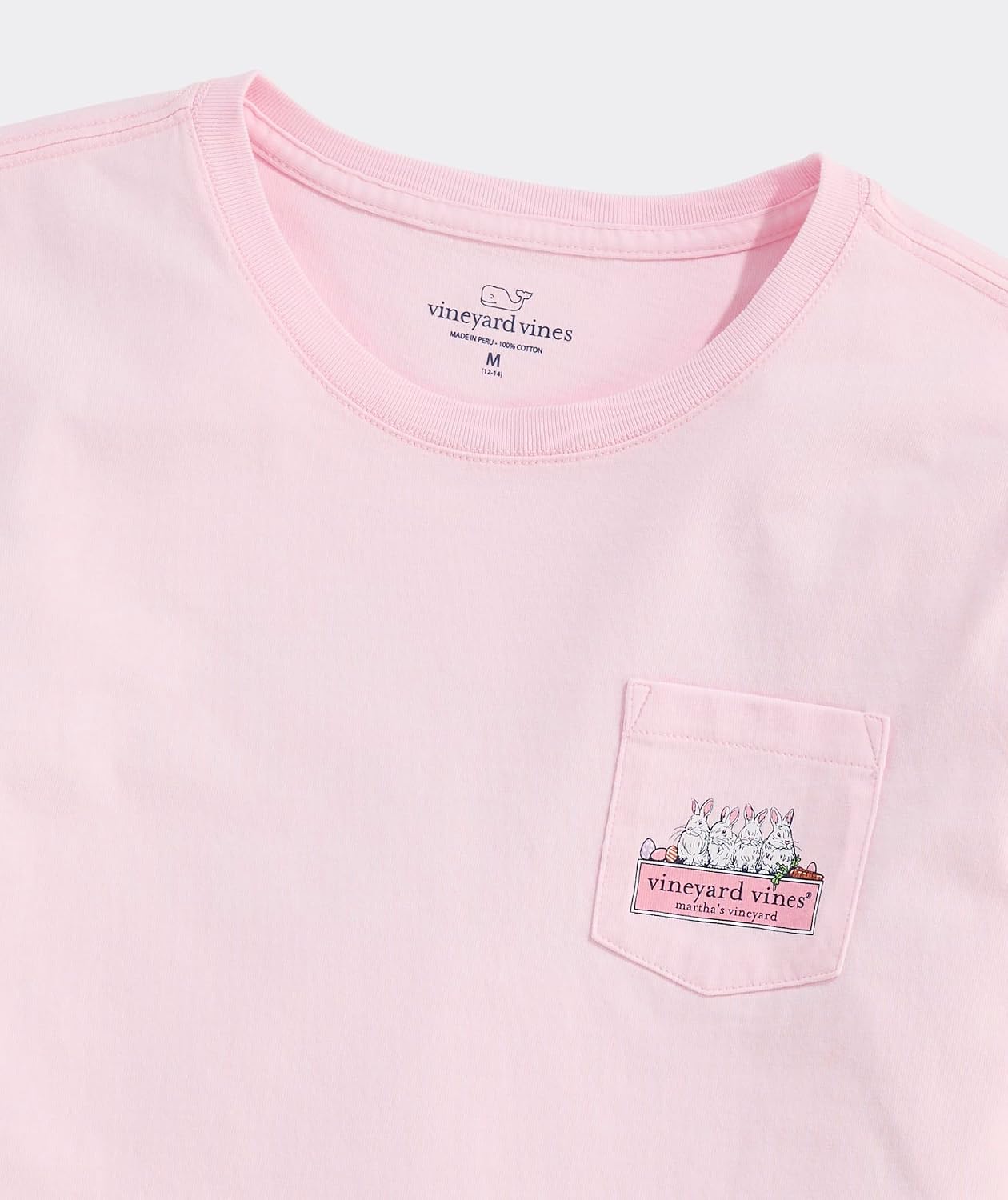Vineyard Vines Girls' Girls' Bunny Logo Box Long-Sleeve Pocket Tee