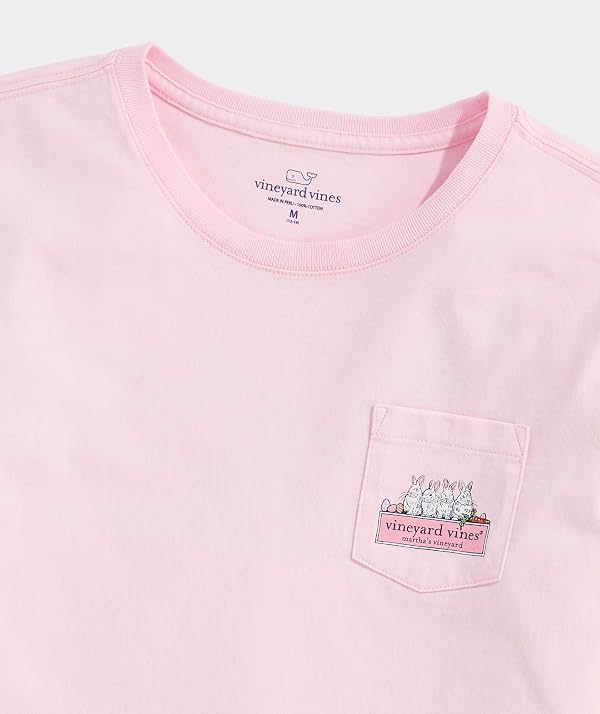 vineyard vines Girls' Bunny Logo Box Long-Sleeve Pocket Tee, Pink Drink, 3T by vineyard vines - Used condition - Image 3