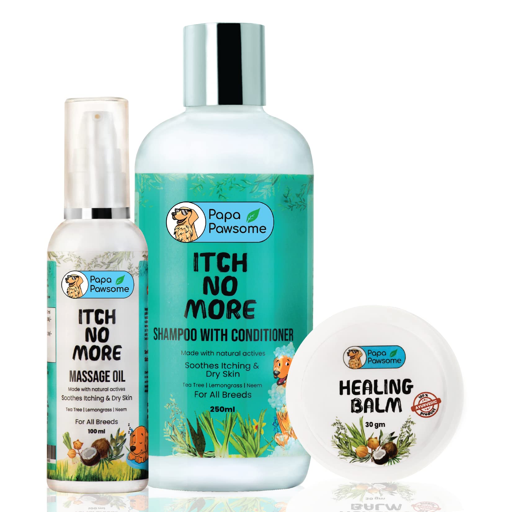 Buy Papa Pawsome Itch No More Care Kit Anti Kit For Dogs 3in1
