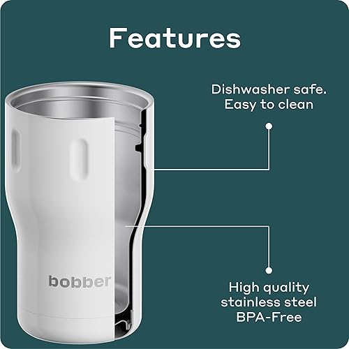 Miniatura 5 de Paquete de 2 tazas de café de viaje, vasos de acero inoxidable aislados de 12 onzas con tapas 100% a prueba de fugas (negro y blanco)