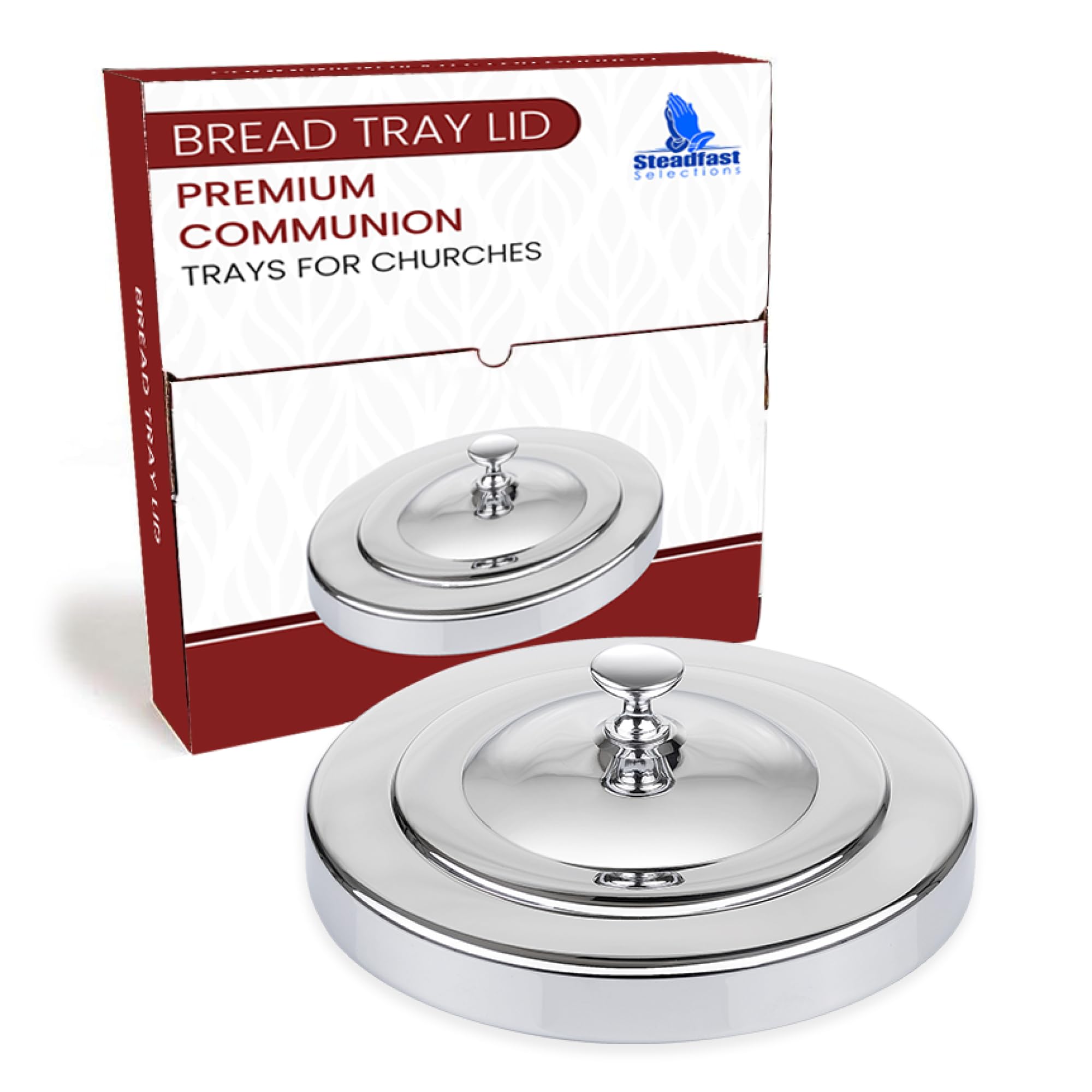 Steadfast Selections - (Bread Tray Lid) Premium Communion Trays for Churches | Communion Set | Communion Plates for Church | Communion Tray Set |