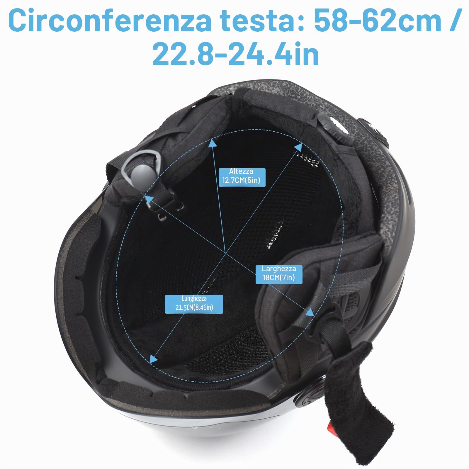 Lixada Casco da Sci Snowboard Equipaggiamento Protettivo Attrezzatura di Sicurezza per Gli Sport Invernali Protezione per la Testa per Gli Sport sulla Neve