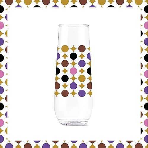 Vista 49 de TOSSWARE POP Vino Designer Series - Formas 3, juego de 6, calidad premium, reciclables, irrompibles y transparentes de plástico transparente