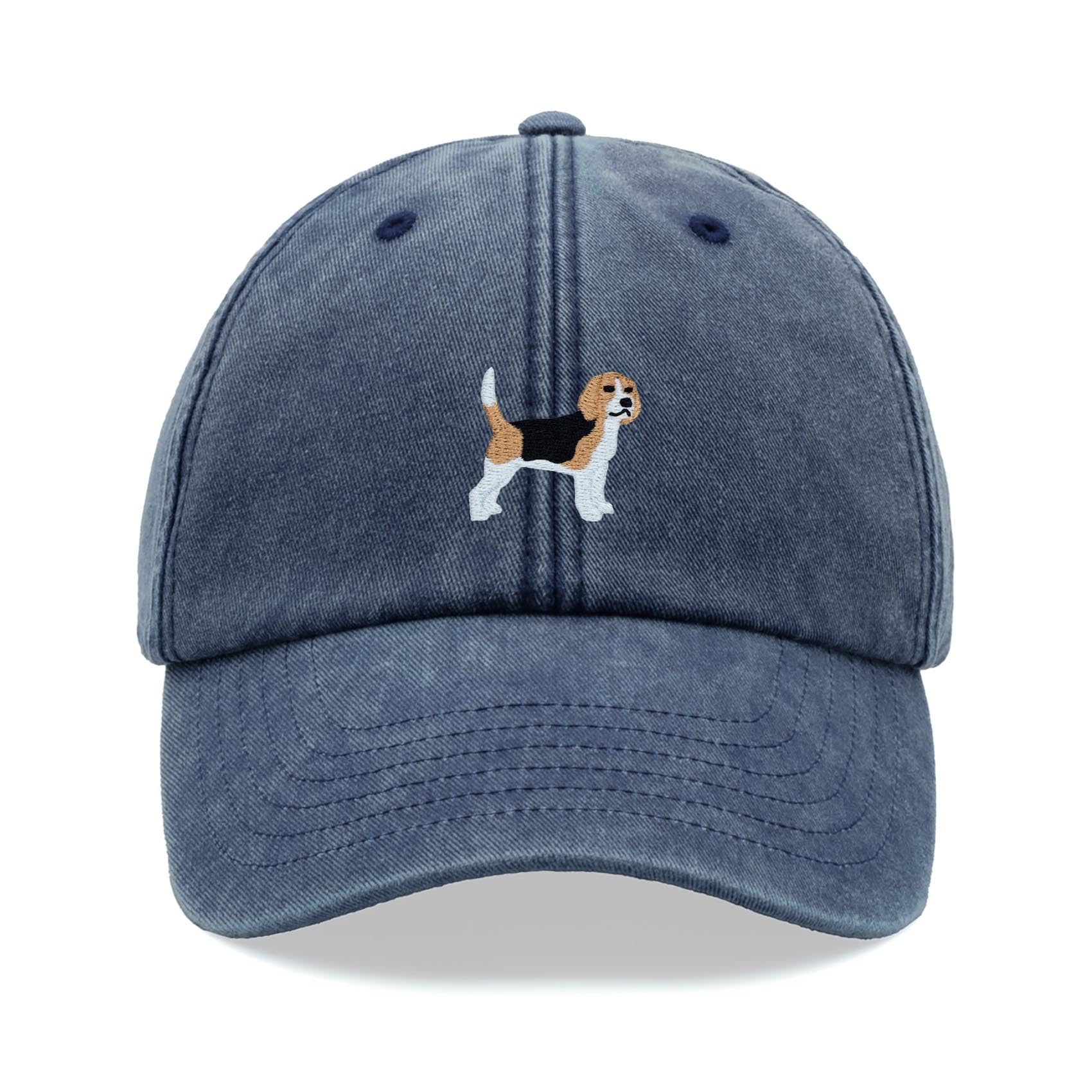 Cap Base Unisex Blue Denim Beagle Dog Baseball Cap Vintage Washed Dad Hat Adjustable
