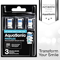 Vista 6 de AquaSonic Cabezales de cepillo de repuesto originales Proflex Aceptado por ADA para dientes más blancos y cuidado de las encías Compatible