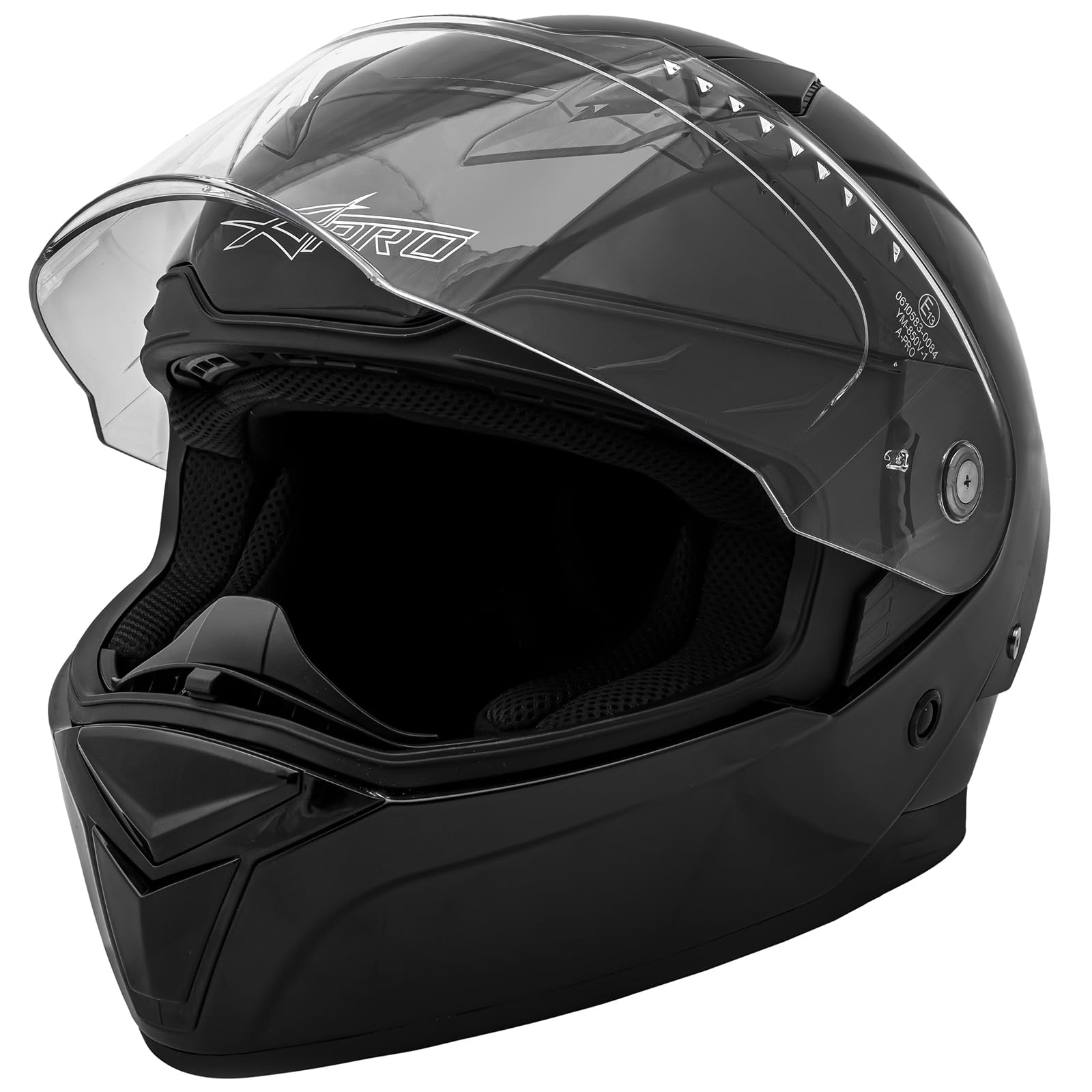 Casque Homologué Integral Moto Scooter intégré Touring Noir M