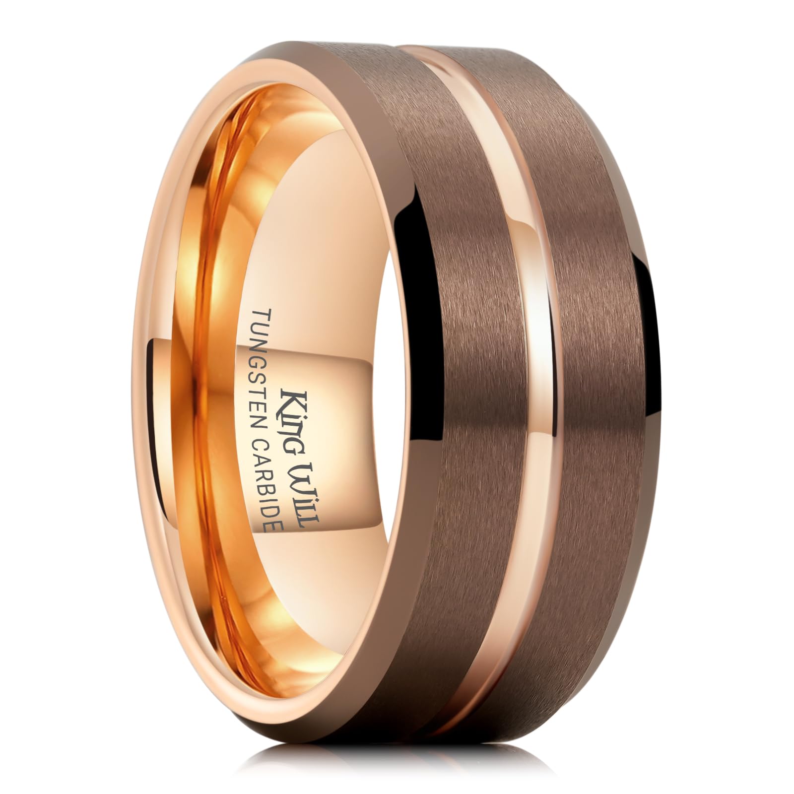 King Will Tungsten Carbide Wedding Band for Men Size 4-16
