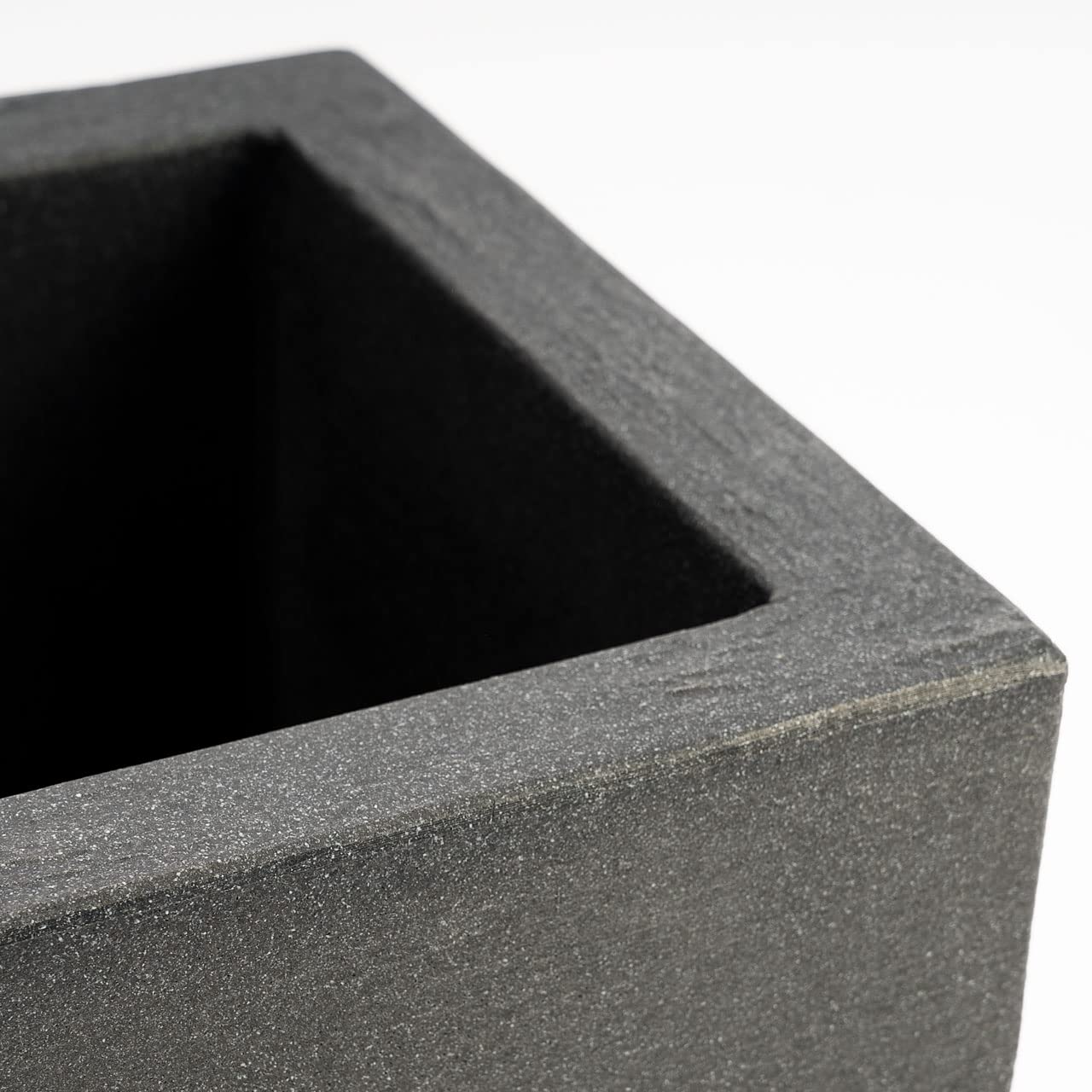Pflanzwerk® Vaso da fiori CUBE Antracite Plastica MIGLIOR PREZZO *Dimensione selezionabile*Resistente al gelo* *Protezione UV* *Europea di qualità*