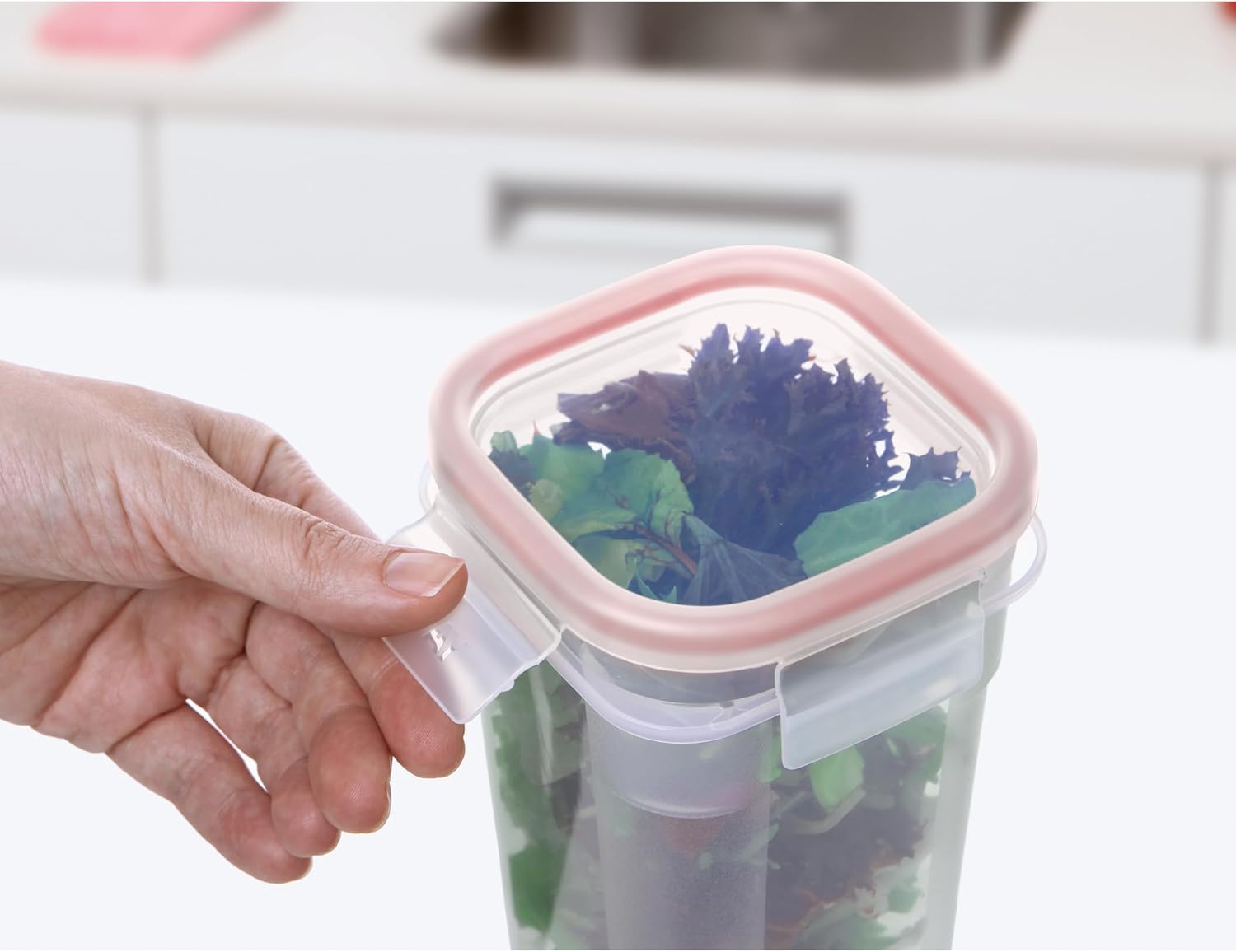 TATAY Food Storage, Airtight, 1L of Capacity, Clip Lid, BPA Free, Suitable Microwave and Dishwasher, Green. Measures: 10.8 x 10.8 x 17 cm
