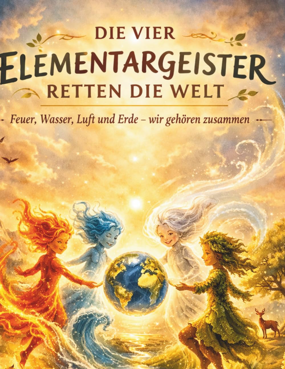 Die vier Elementargeister retten die Welt: Feuer, Wasser, Luft und Erde - wir gehören zusammen