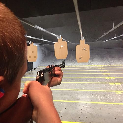 Miniatura 4 de Fuutreo 3000 piezas3 rollos de calcomanías cuadradas autoadhesivas para objetivos de 0.85 pulgadas, color marrón para práctica de campo de tiro,