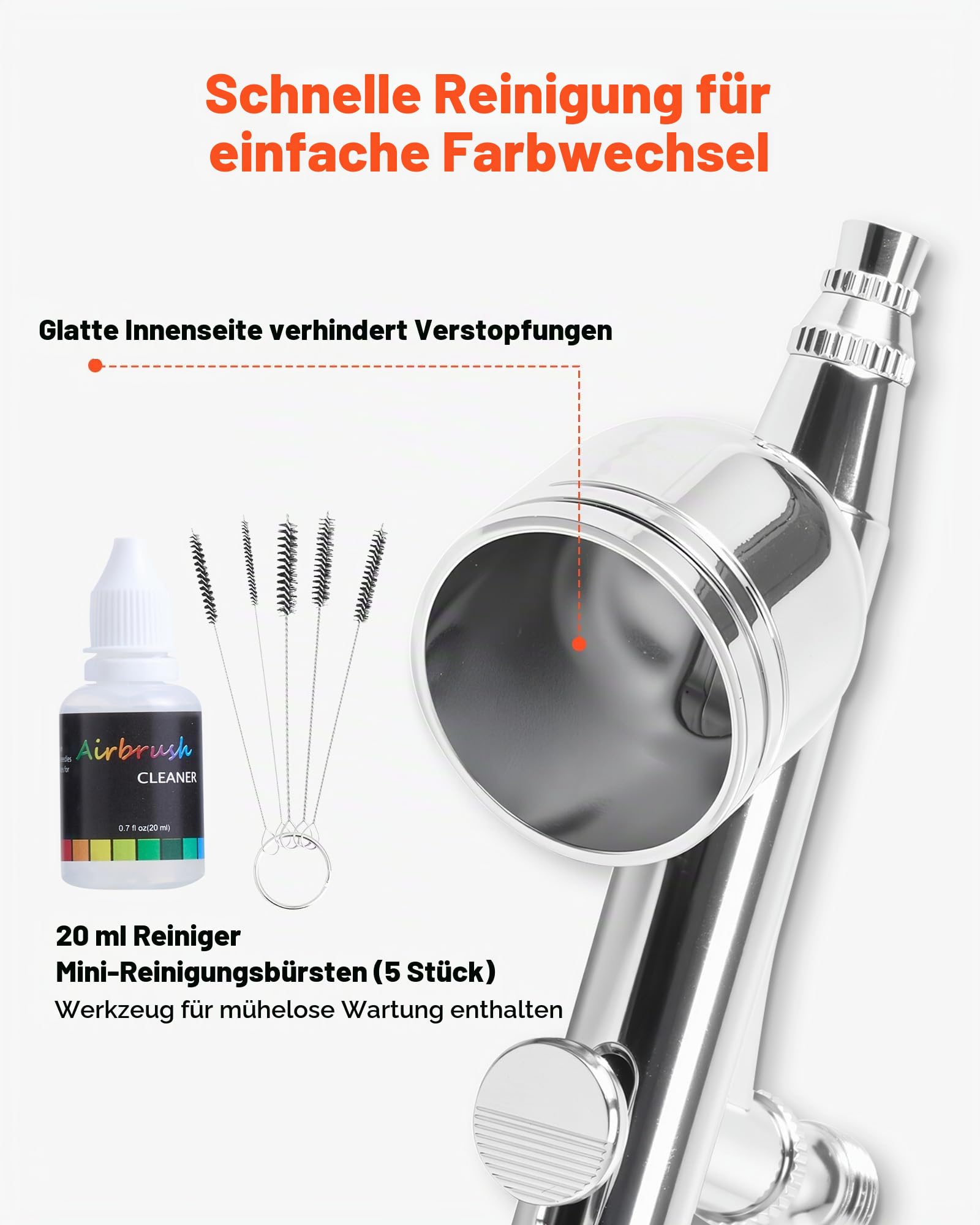 VEVOR Airbrush Set 1/6 PS mit Kompressor & Tank, Dual-Action 3 Airbrush-Pistolen mit 3 Düsen (0,3/0,3/0,5 mm) & Schlauch & Acrylfarbe & 2 Ventilatoren, für Kuchendekoration Modellmalerei Nagelkunst