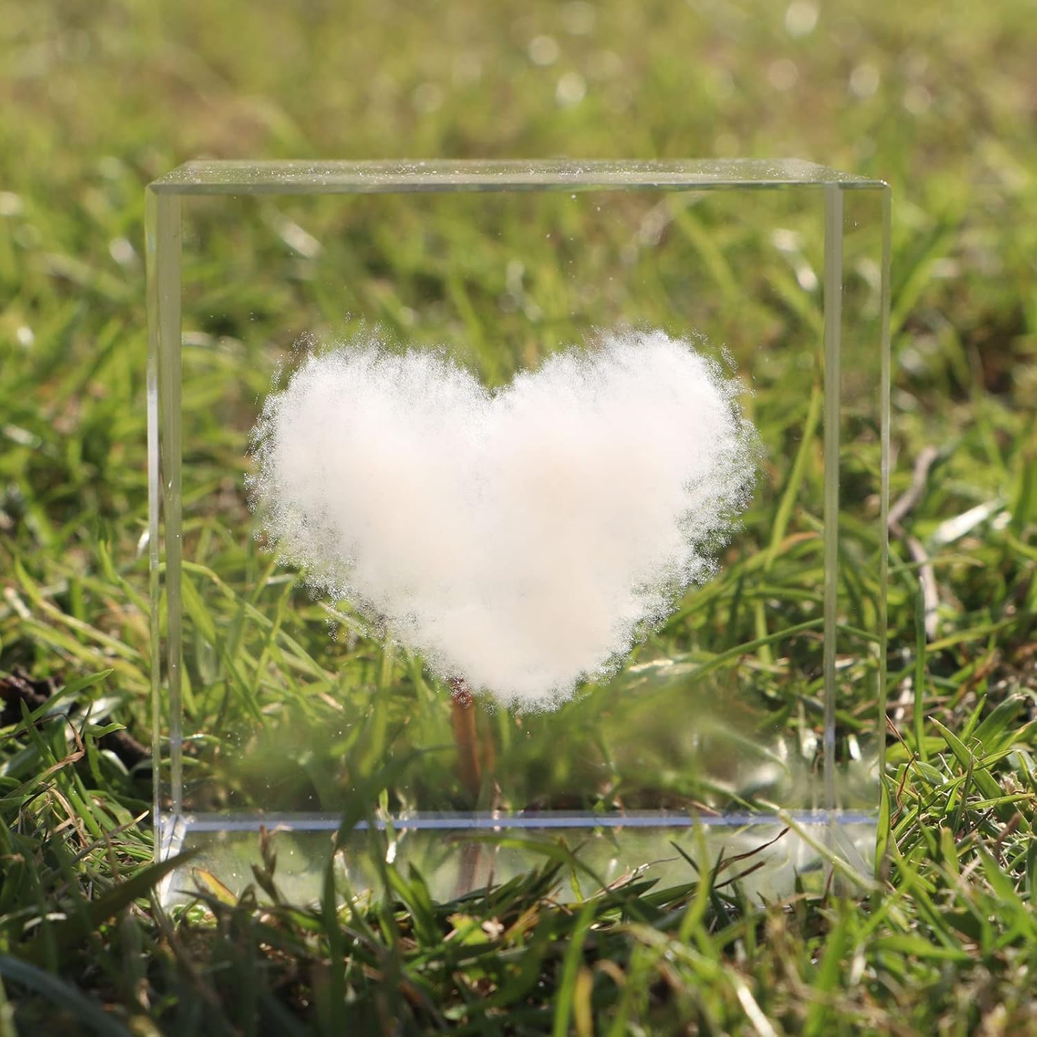 3D Love Heart K9 Glass Cloud Paperweight Crystal Cube Figurines for Home Feng Shui Decoration Ornaments Gift Box for Mother's Day Valentine's Day - Image 2