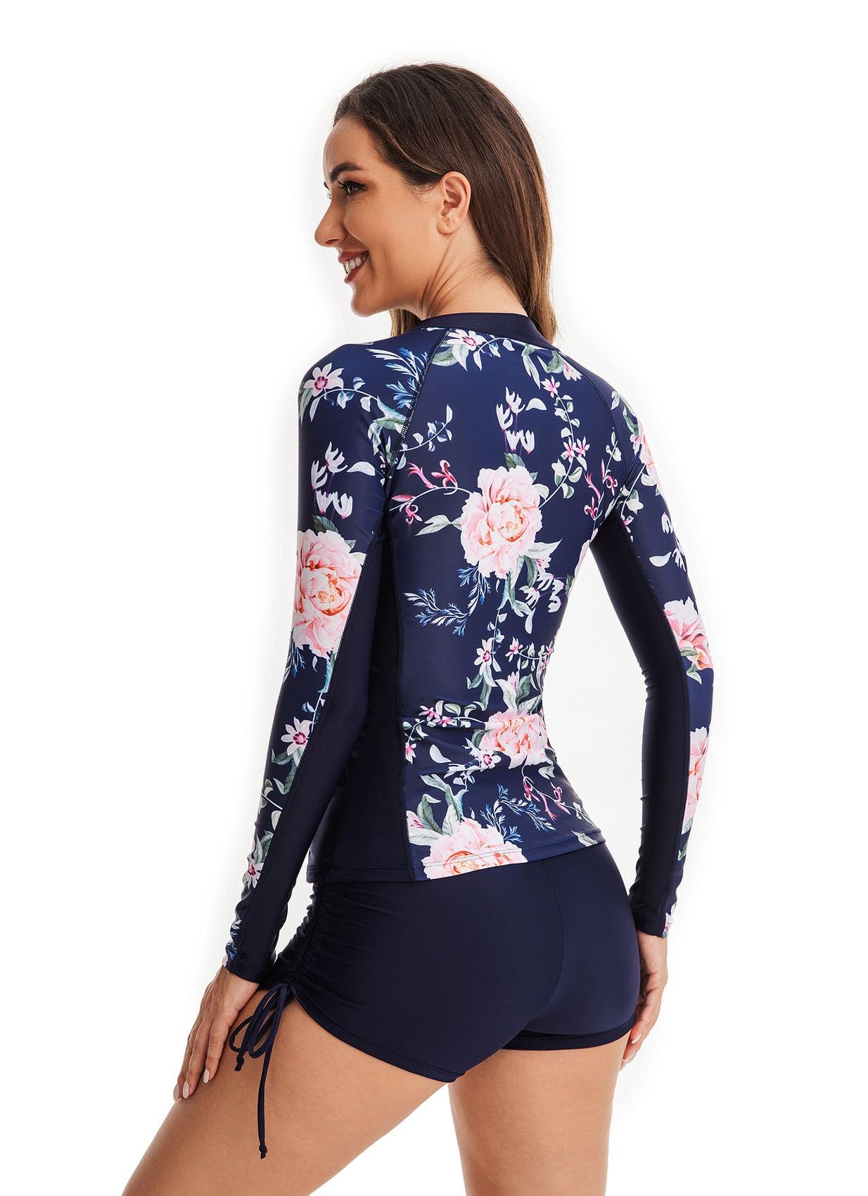 Donna Rash Guard 2 Pezzi Rash Guard Set Costumi da Bagno Surf Diving Swimsuits per Le Donne(Multicolore-38)