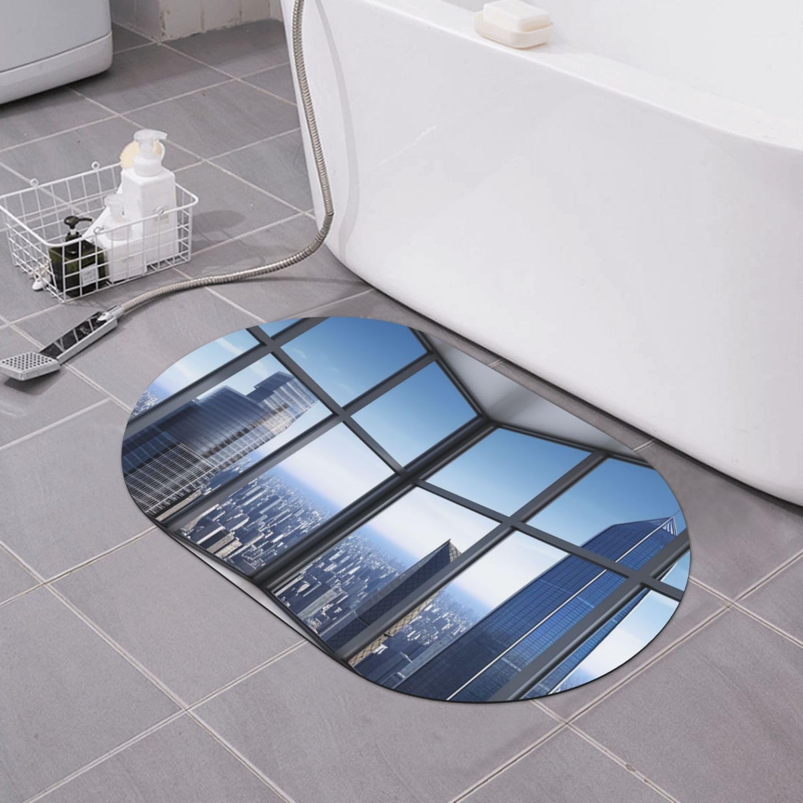 Tapis de douche antidérapant 15,7x60 cm pour éviter les glissades et l'humidité