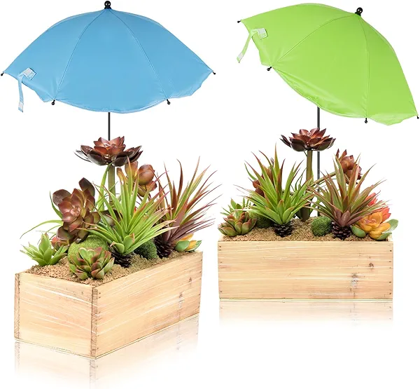Plant Umbrella for Outdoor Plants, Adjustable Garden Sun Shade Umbrella for Potted Plants and Garden Beds, Durable Shade Cloth for Garden 2Pack