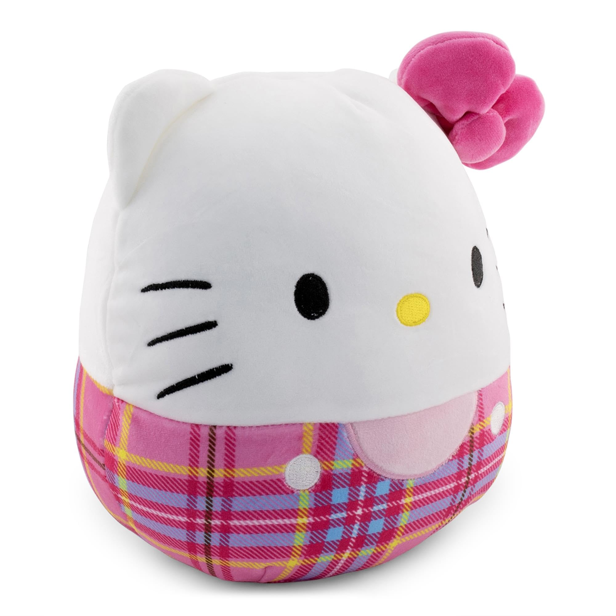 Squishmallows 8" Hello Kitty Red Plaid, Red With Multi-color Plaid - Image 4