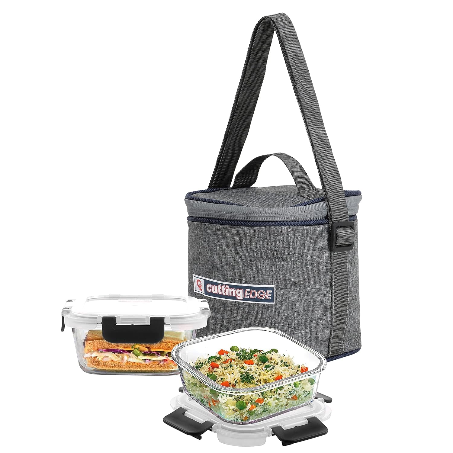 Glass Lunch Boxes - Leakproof & Airtight (Set of 2) -15 Glass Lunch Boxes - Leakproof & Airtight (Set of 2) -15
