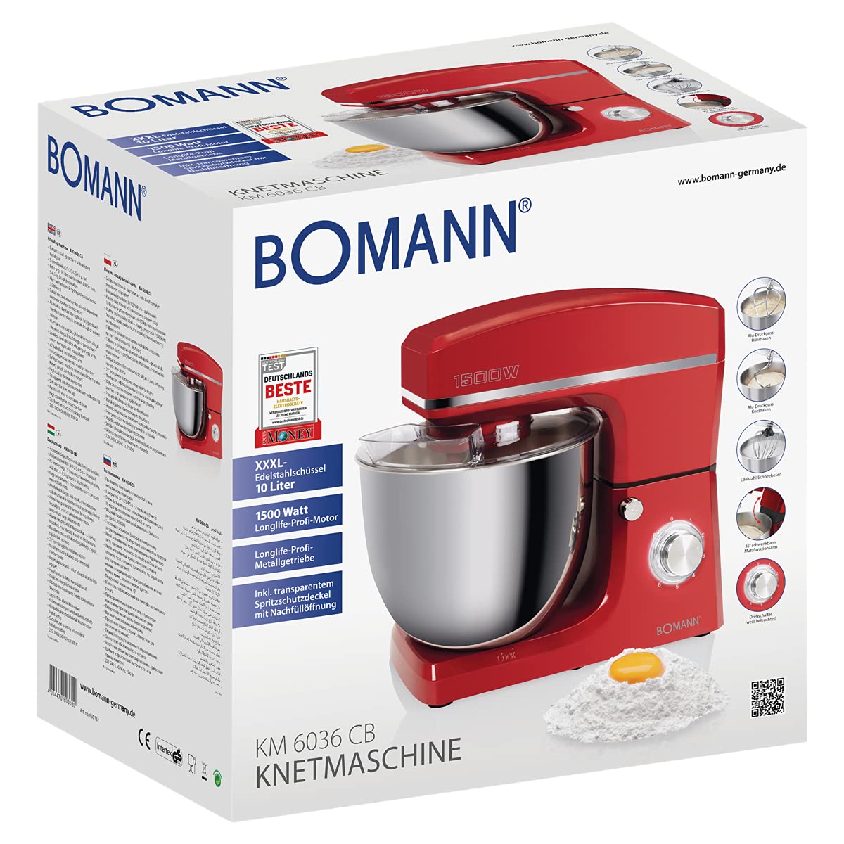 Bomann Robot planetarny KM 6036 CB Czerwony