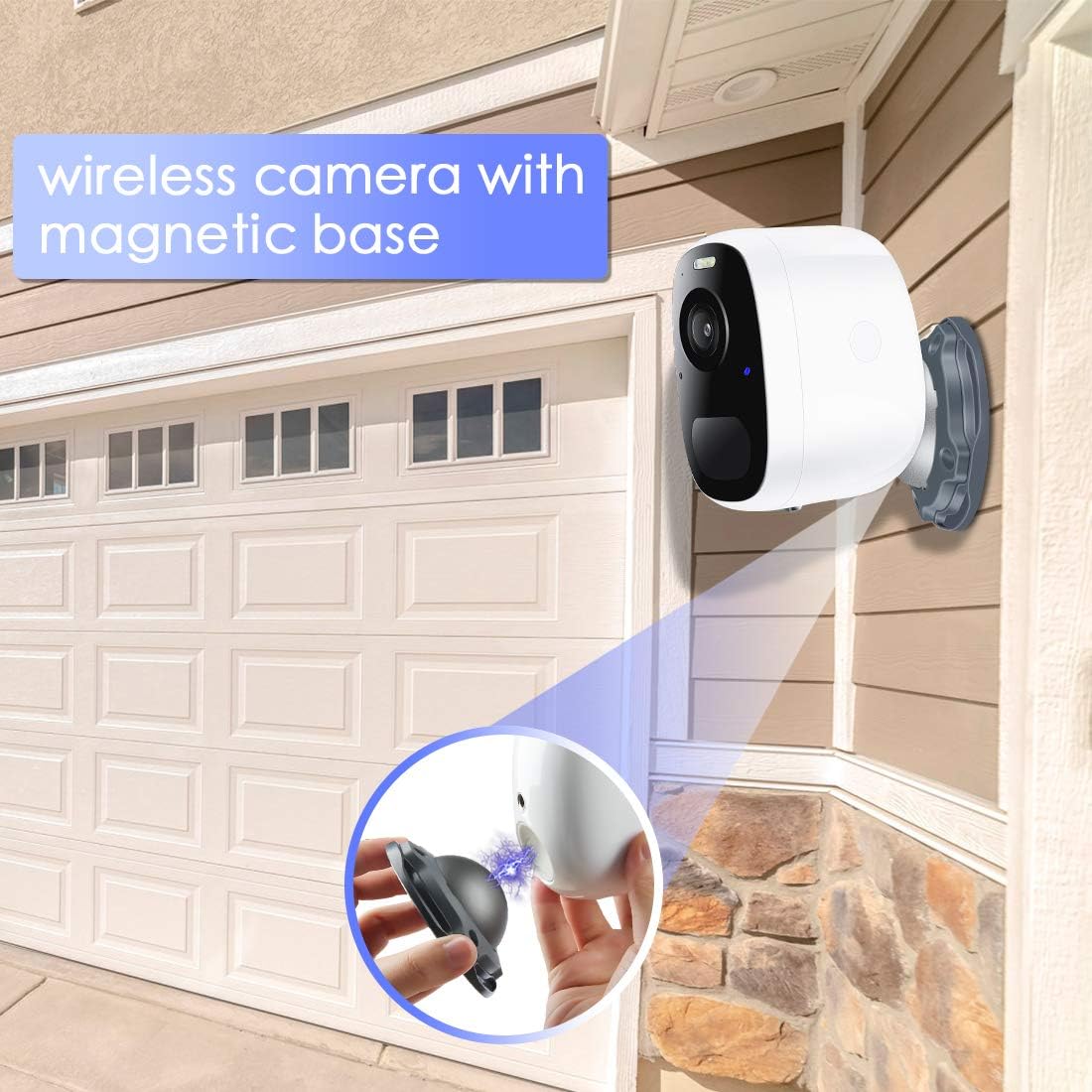 Amazon Crazy 🔥 Deals Mksutary Security Camera Outdoor, HD Night Vision Home Surveillance Camera Wireless WiFi with Motion Detection, 2-Way Audio Cloud Storage Rechargeable Battery-Powered Indoor/Outdoor White