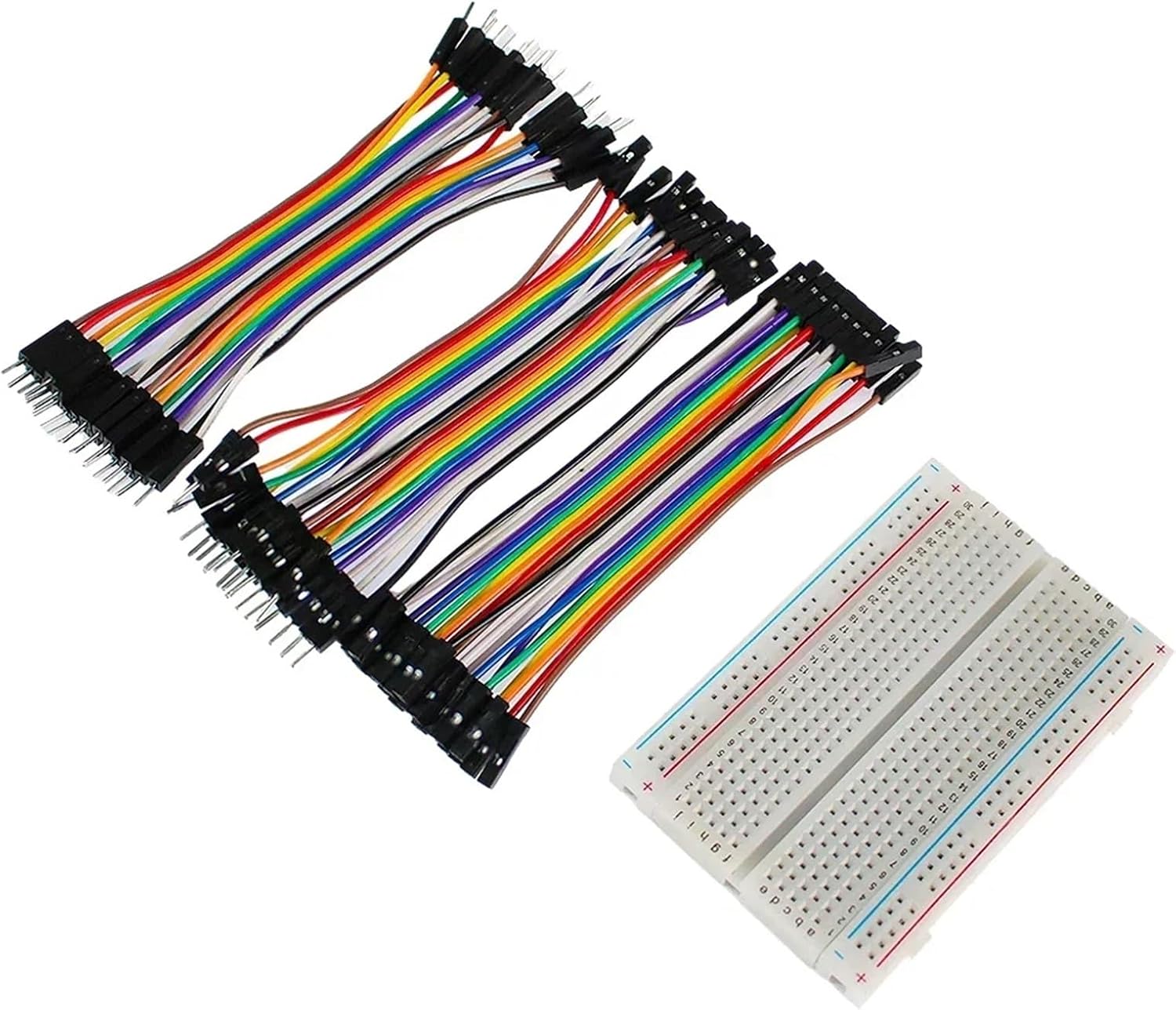 400 Tie Points Solderless Breadboard Kit PCB 140PCS/840PCS 14 Lengths Jumper Wire Line 10CM (Kit 1)