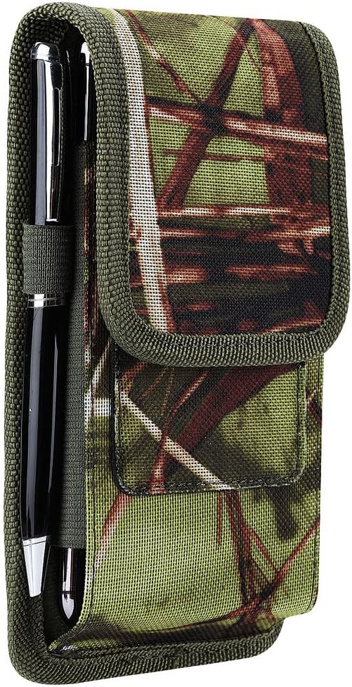 Tznzxm Phone Holster for AT&T Motivate Pro 5G Case, Colorful Design Nylon Cell Phone Belt Case Holster Cover with Clip Carrying Pouch Holder Sleeve for Cricket Outlast 5G 2024 - Built-in Card Slot