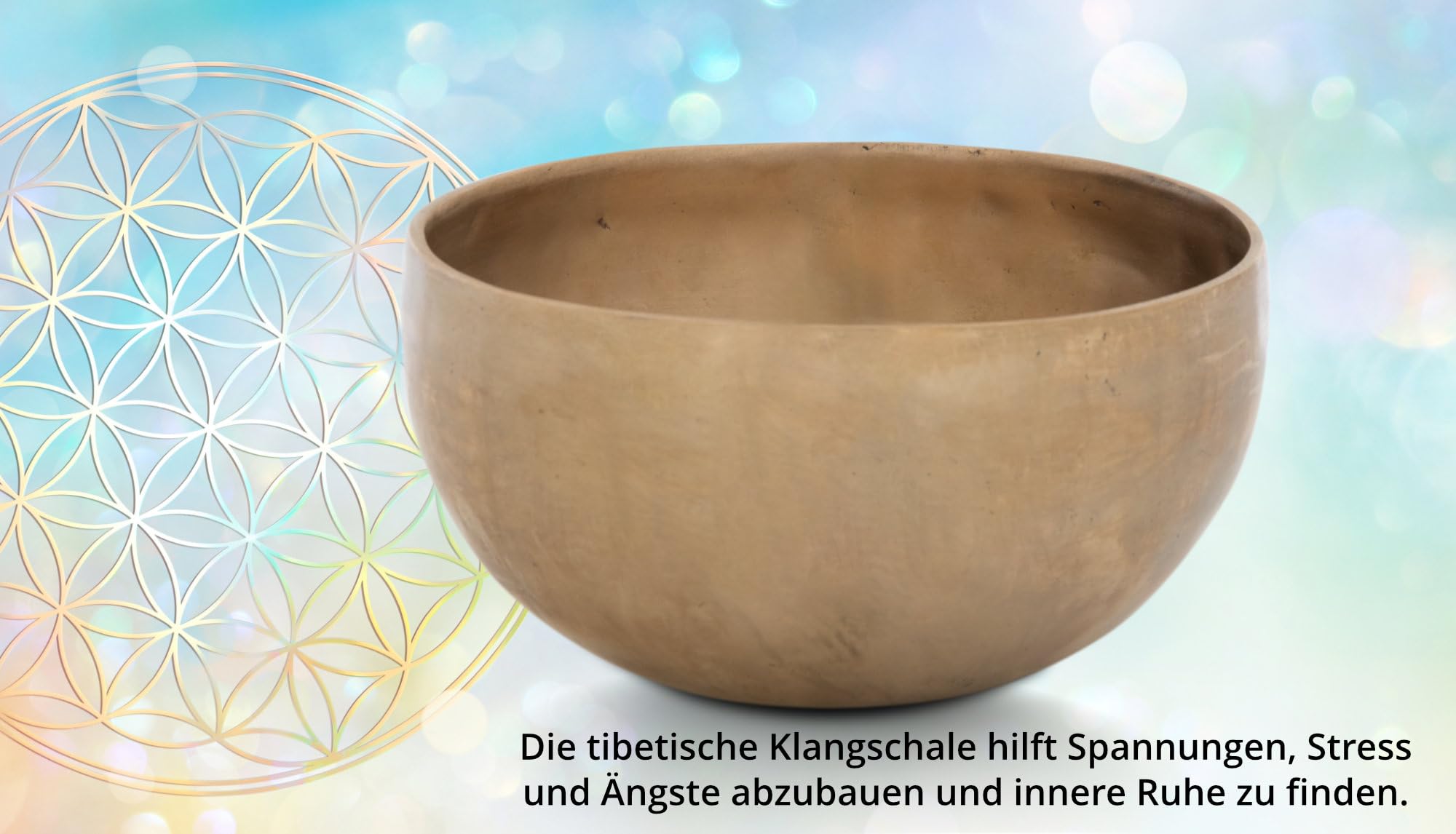 Set Completo Campana Tibetana Terapeutica XDrum Tonalità H/ 700 g | Campana tibetana battuta a mano per il chakra della corona (Sahasrara), Accordata sulla tonalità H, Diametro ca. 17, 5 cm