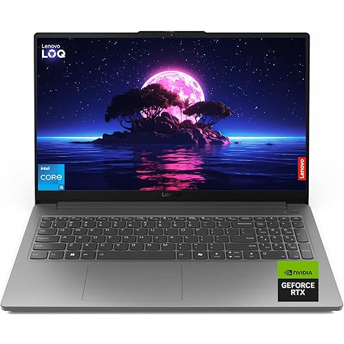Lenovo LOQ Essential 15.6" FHD 144Hz Gaming Laptop, Intel Core i5-12450HX (8 Cores, 12 Threads), 16GB DDR5, 256GB SSD, GeForce RTX 2050, HDMI, Wi-Fi 6, Bluetooth, Card Reader, Windows 11, Luna Grey