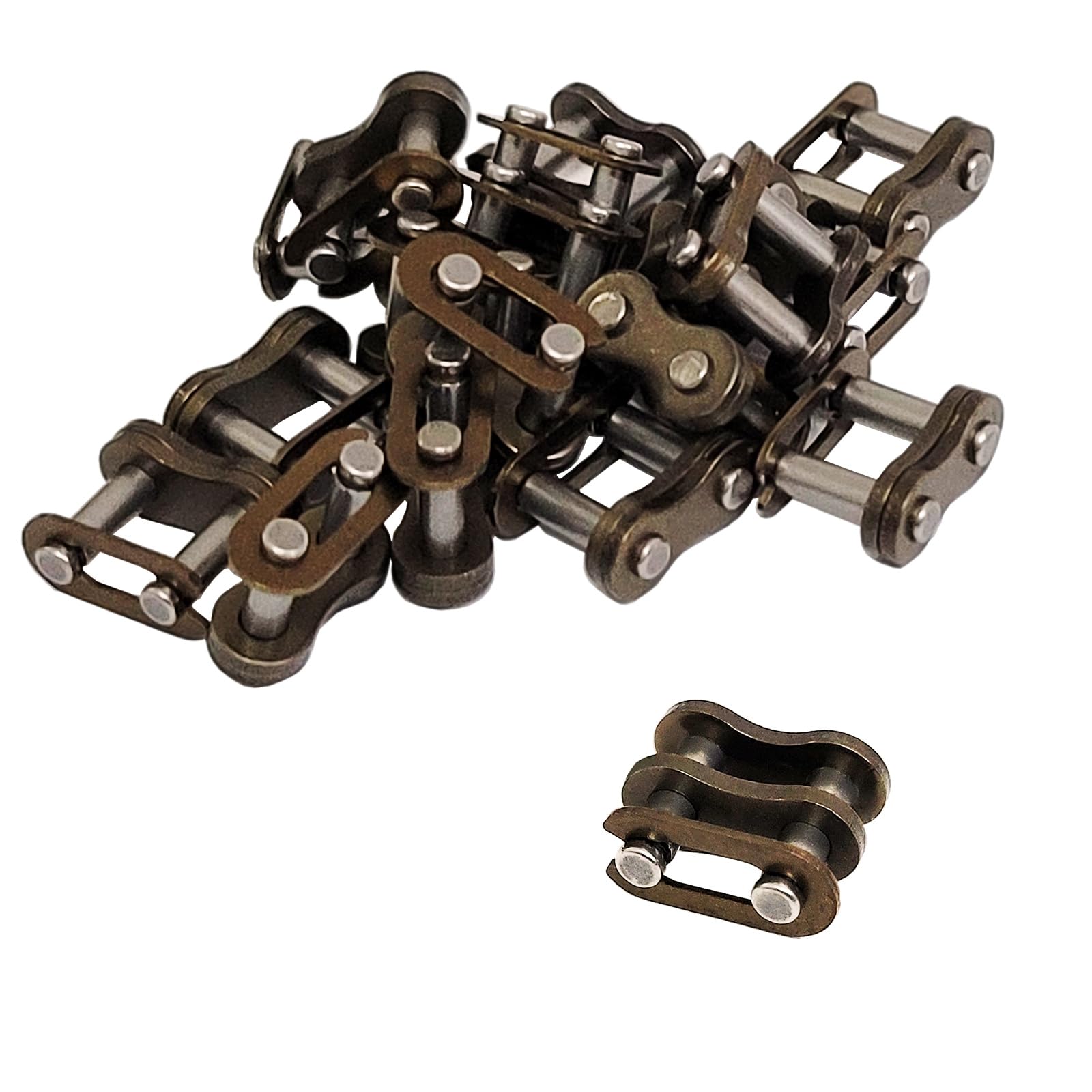 Auto-plaza 20PCS Motorcycle 25H Chain Master Link Chain Connecting Link Steel Chain Link Roller Chain Connecting Links Replacement Repair Parts
