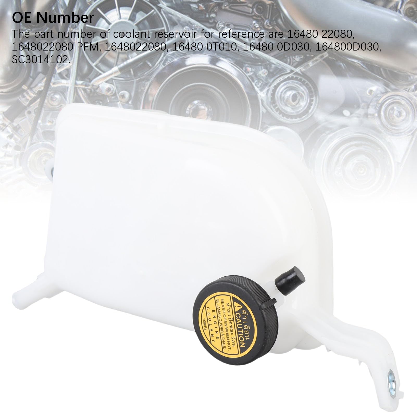 Dpofirs Bouteille de Trop-plein de Réservoir de Liquide de Refroidissement Moteur Durable pour XB 2008-2015 Remplacement pour IM TC 2011-2016 1 Réservoir de Liquide de Refroidissement avec Bouchon