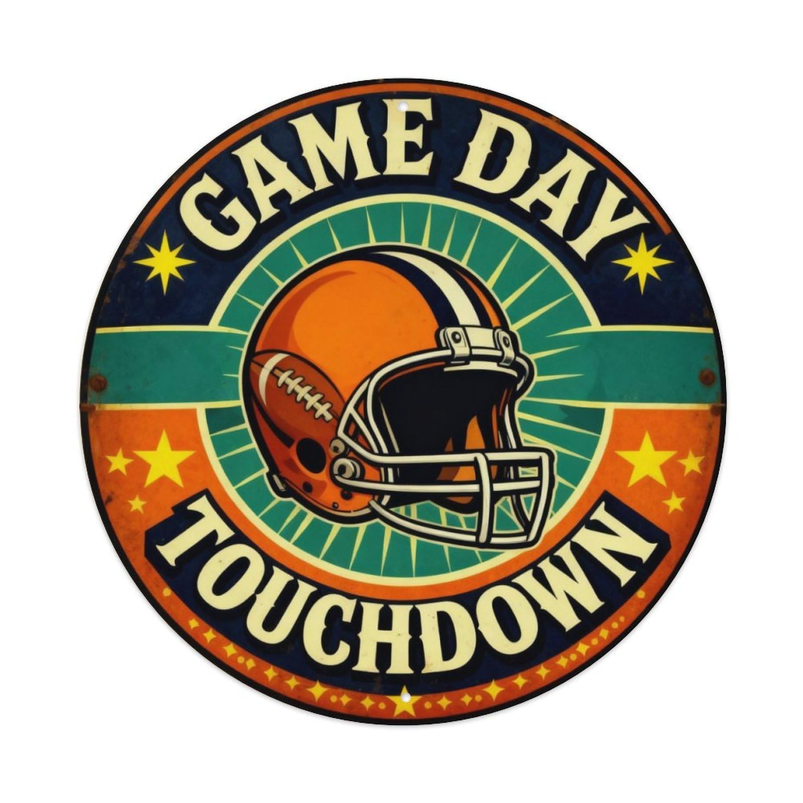Retro American Football Metal Tin Sign Plaque