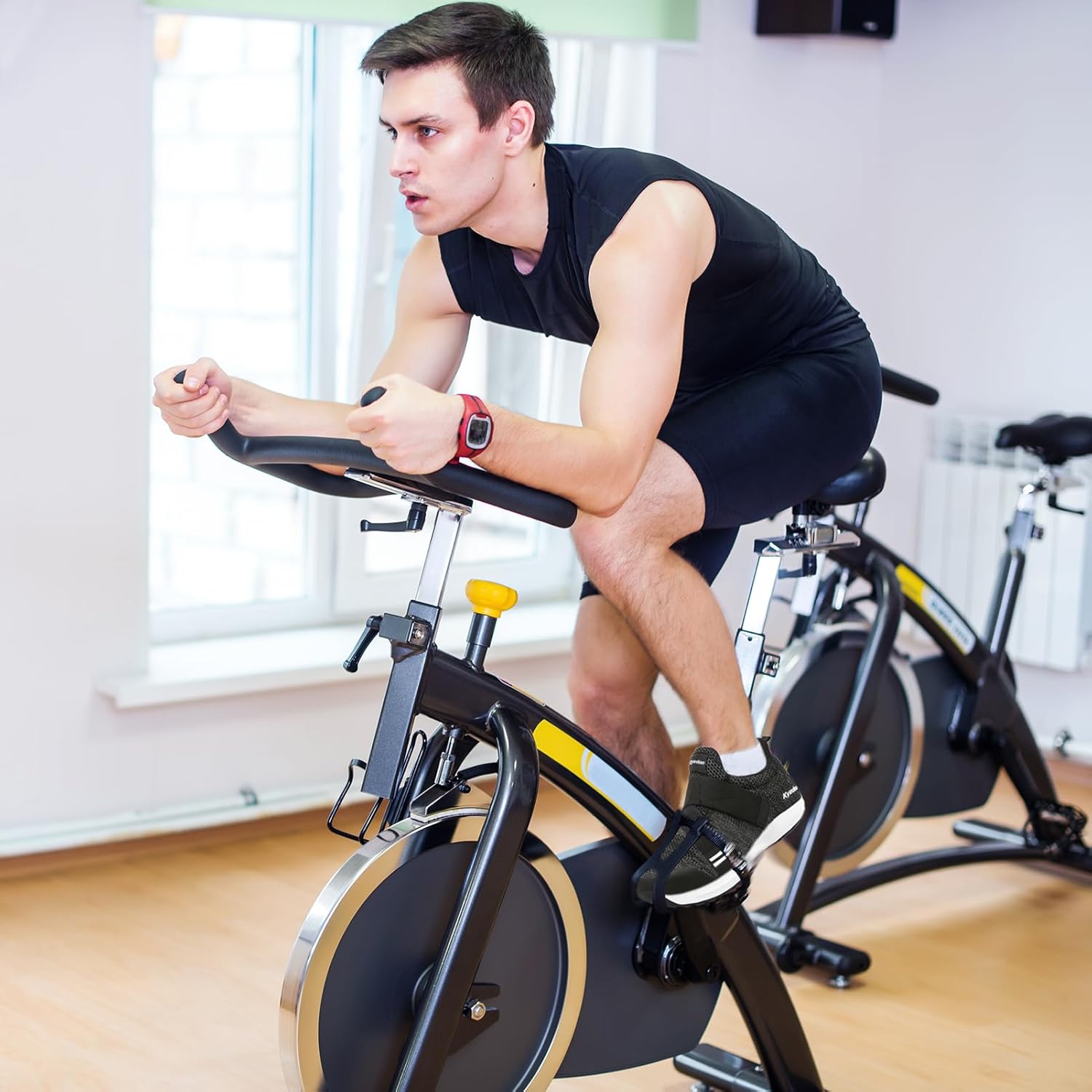 Kyedoo Men‘s Indoor Cycling Shoes Compatible with SPD Cleats, Comfortable Walkable Bike Shoes, Cleats Included - Image 2