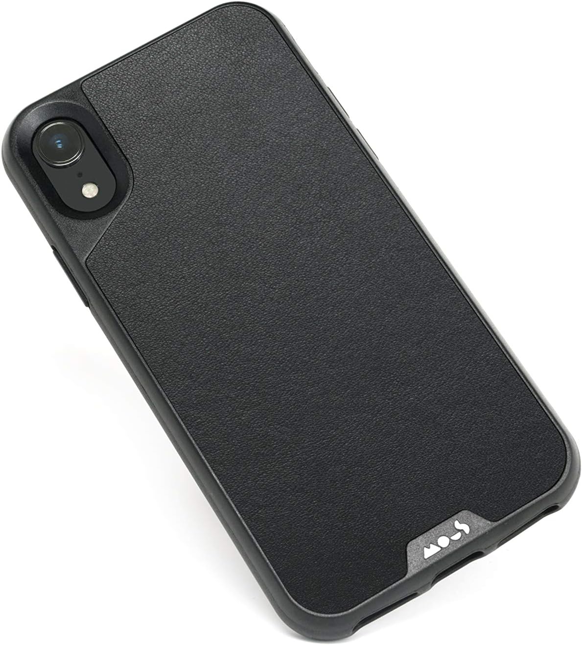 Mous - Protective Case for iPhone XR - Limitless 2.0 - Black Leather - Screen Protector Included