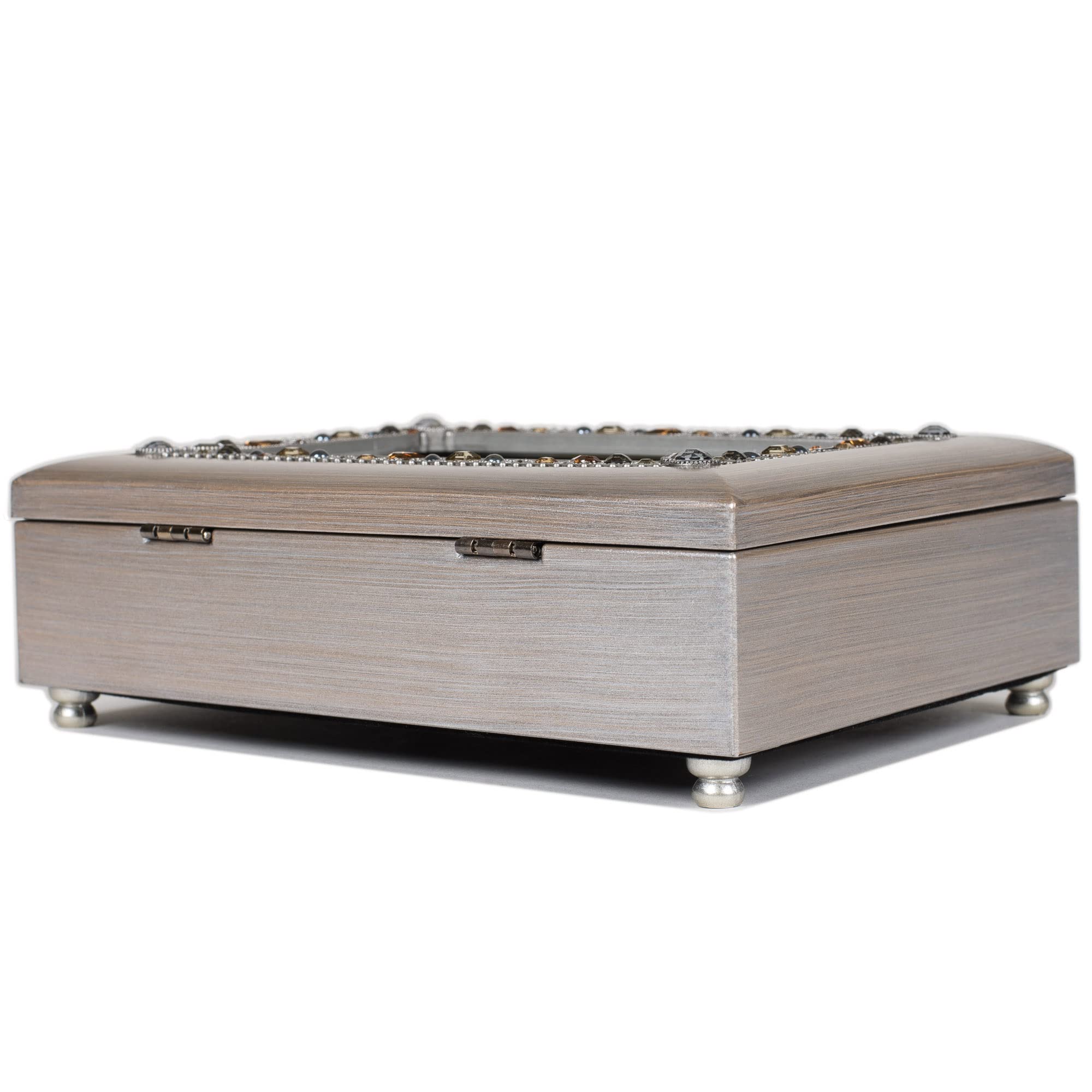 Happy 60th Anniversary Edelsteinbesetztes Zinn farbigen Andenken Musik Box Amazing Grace