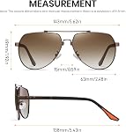 Cyxus Polarized Aviator Sunglasses for Men Women Driving, TAC UV400 Lens Anti Glare, Non Slip Comfort Sun Glasses 1048