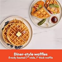 Vista 5 de bella Flip-n-Store Waffle Maker with EverGood™ Ceramic Nonstick Coating, Fits-anywhere™ Kitchenware, Power Indicator Light, Cool Touch Handle & Cord