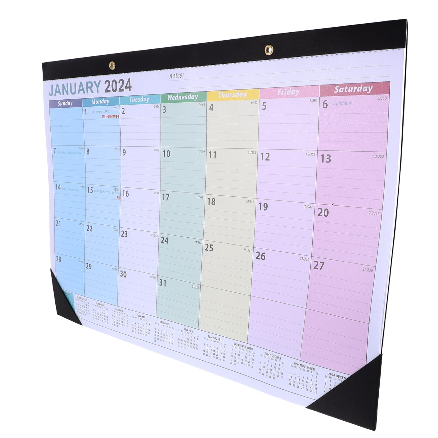Lurrose 5pièces Calendrier Mural Anglais Calendrier Pratique Pour Maison Planificateur Avec Espace Pour Notes Et Objectifs Design Et Élégant Mois De à Juin