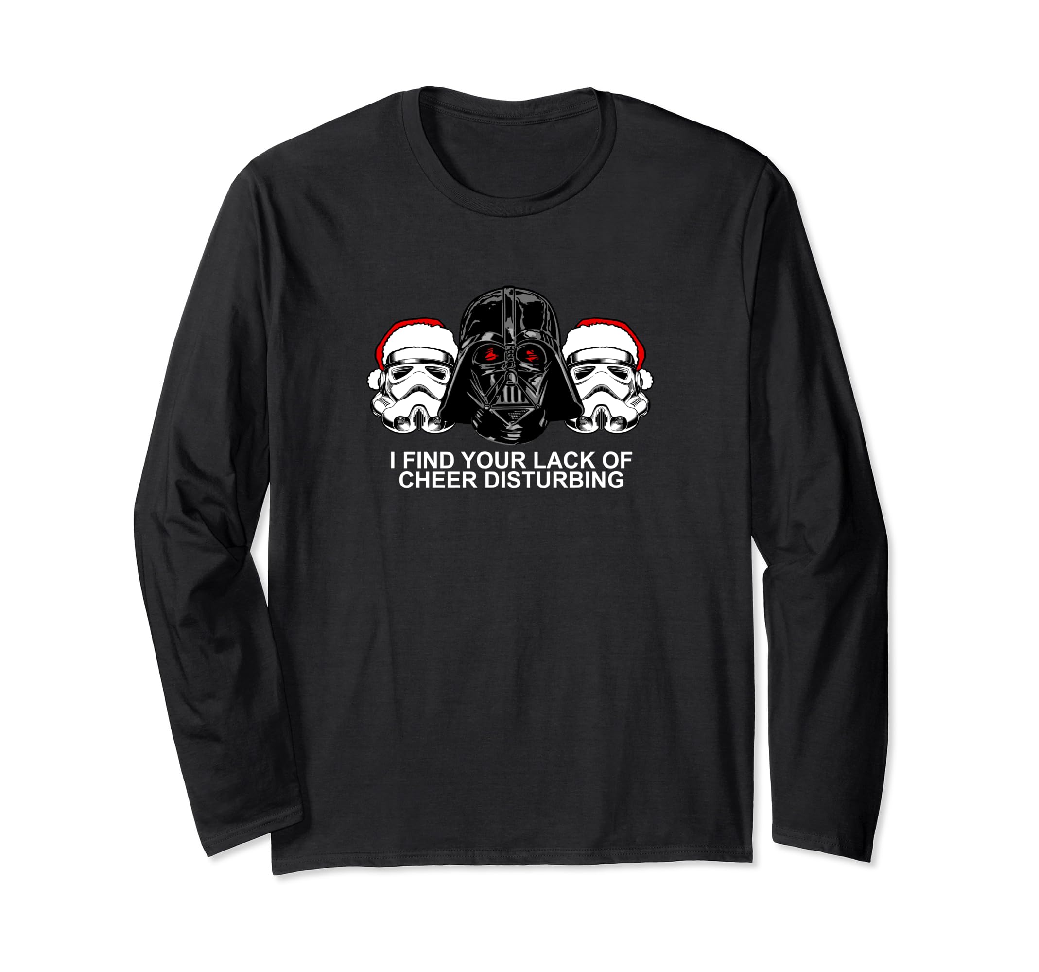 Star Wars Vader Troopers Lack Of Cheer Christmas Long Sleeve T-Shirt, Black