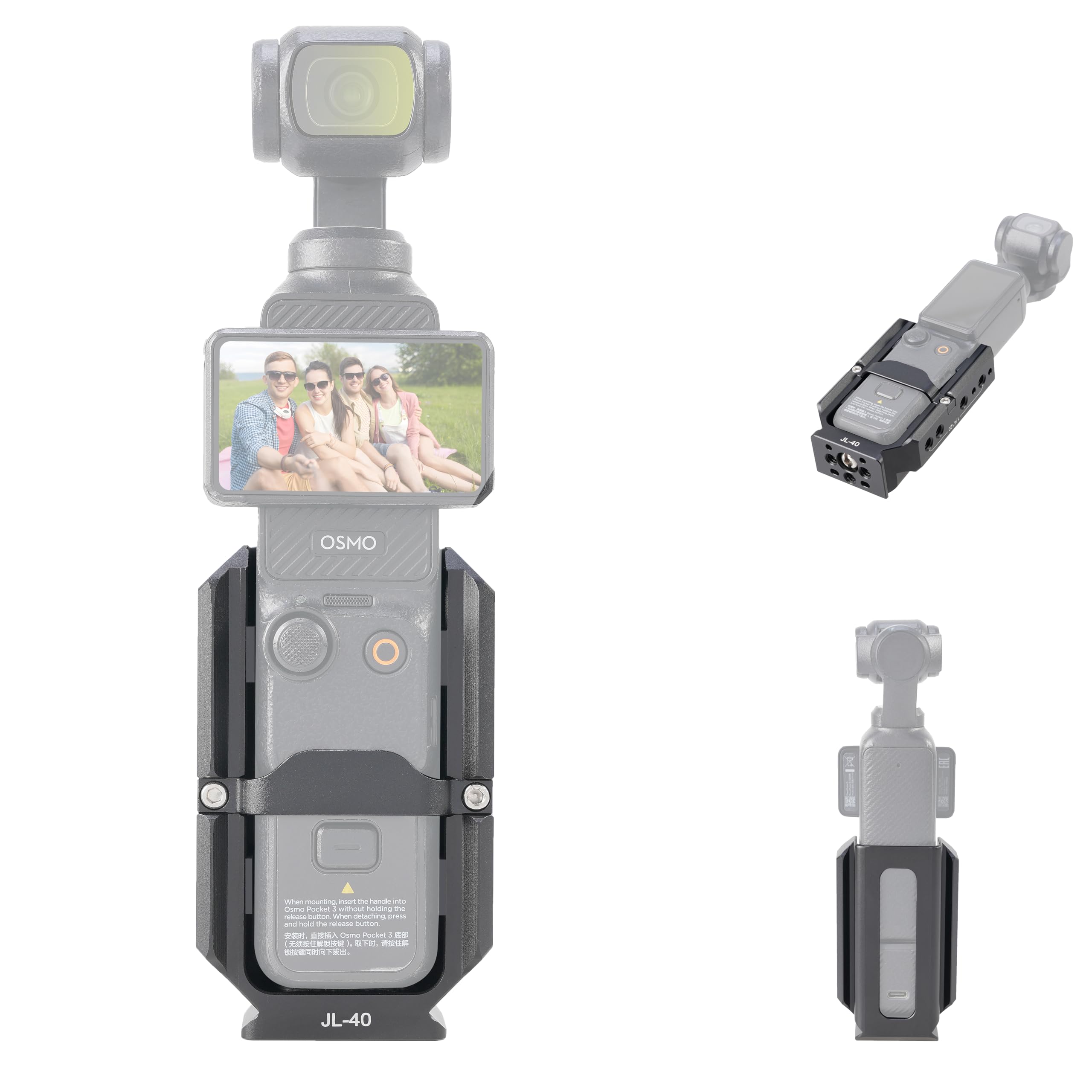 FOTGA DJI Osmo Pocket 3 Accessory Mount Expansion, Aluminium