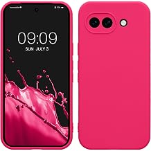 kwmobile Case Compatible with Google Pixel 10a Case - Protective Slim TPU Phone Cover - Soft Matte Finish - Neon Pink