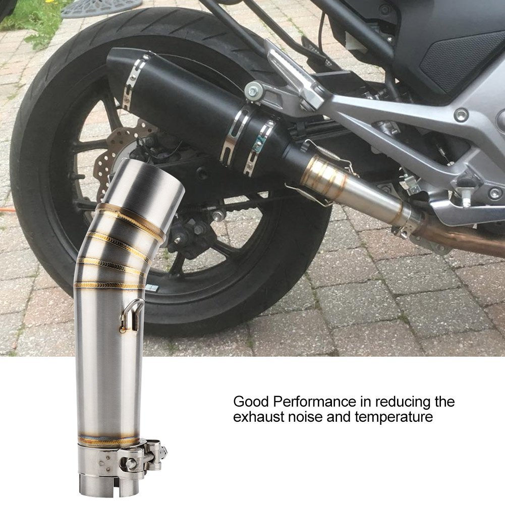 Aramox Rura wydechowa motocykla 51 mm, rura wydechowa motocykla rura łącząca wylot spalin rura średniociśnieniowa rura wydechowa dla NC700X NC750X NC750S NC750S NC700S 2012-2017