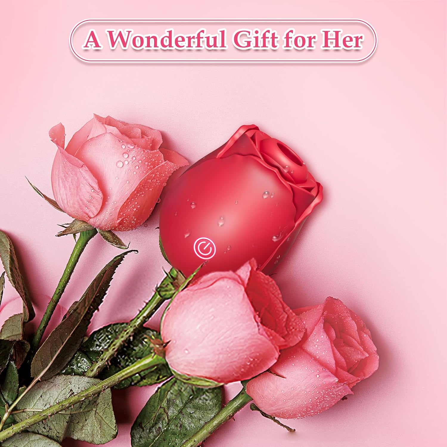 Roses Adult Tools for Women 10 Speed Vibration & Suction, Rose Toy Couples Games Waterproo Masterebastorfor Women Adult Toys for Couples (Red)