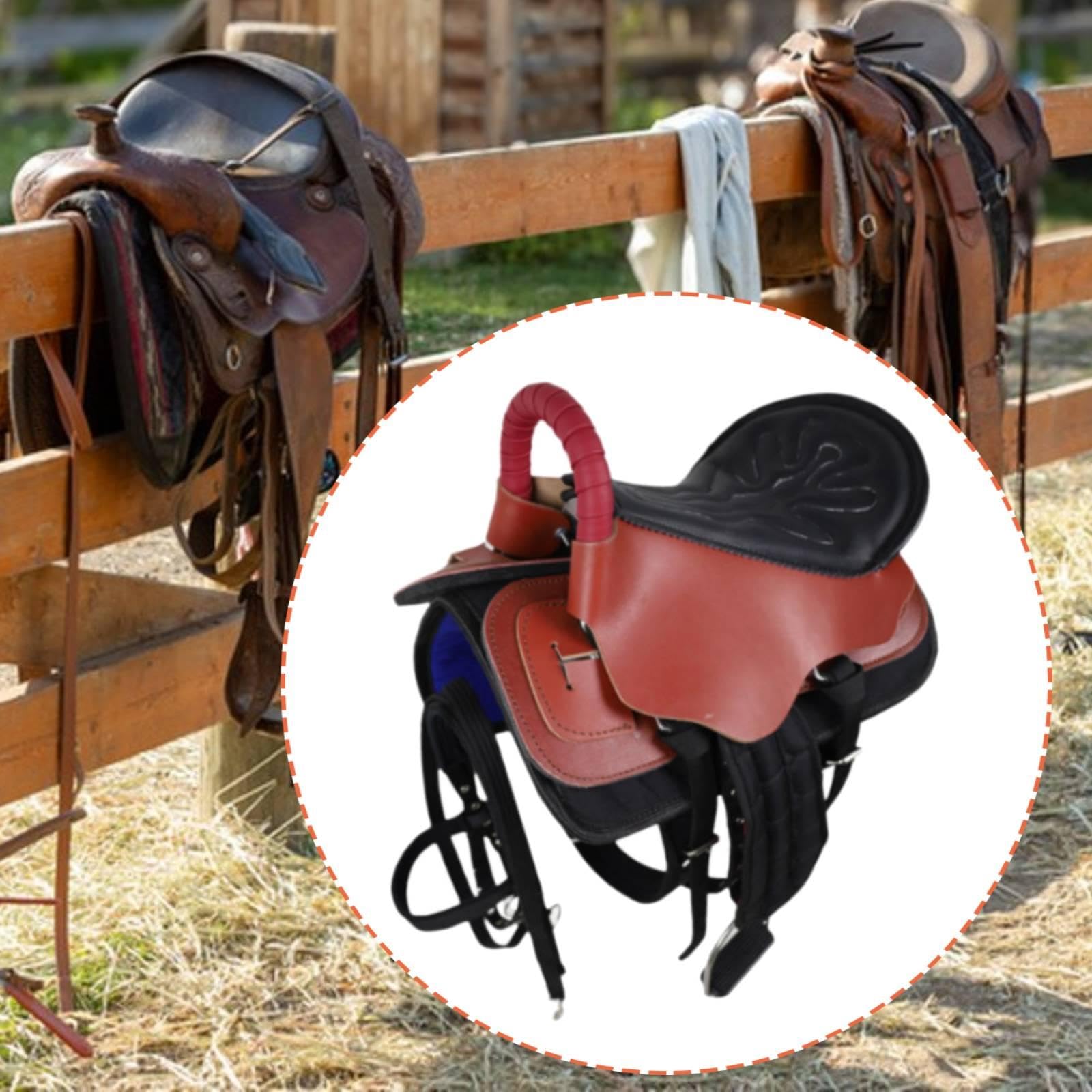 Juego de Silla de Montar con Acolchado, Protección, Accesorios Deportivos, Absorción de Impactos, Asiento de Equitación Resistente Al Desgaste, Equipo